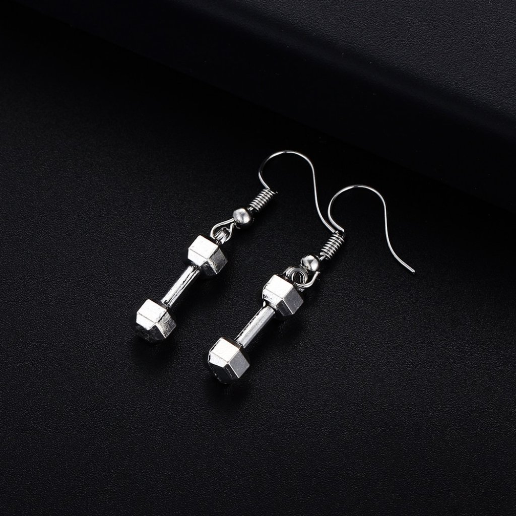Vintage Weights Dumbbell Shape Dangle Earrings For Woman K463